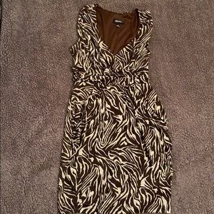 Zebra mini dress; L; worn once *with pockets*